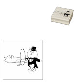 猫マジシャンのアートスタンプ ラバースタンプ (押印)