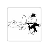 猫マジシャンのアートスタンプ ラバースタンプ (インプリント)