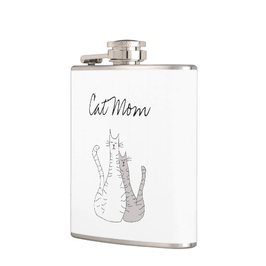 猫ママかわいい猫ちゃん母の日 フラスク (左)