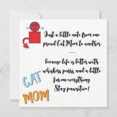 猫ママかわいい猫とオプションのパーソナライズ (裏面)