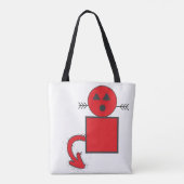 猫ママかわいい猫とオプションのパーソナライズ トートバッグ (裏面)