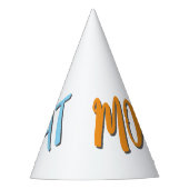 猫ママかわいい猫とオプションのパーソナライズ パーティーハット (正面)