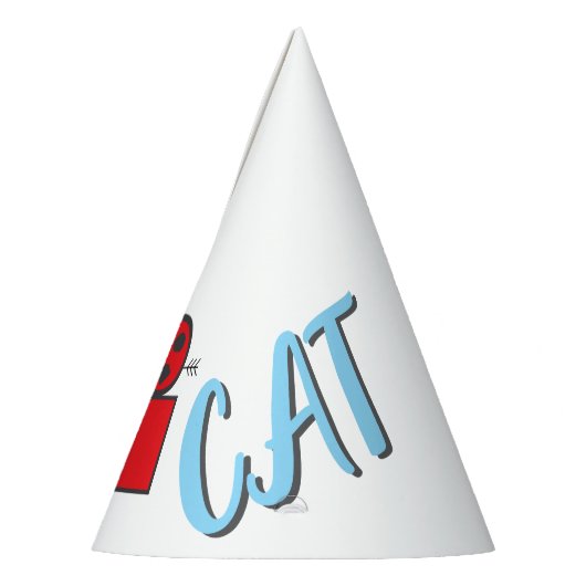 猫ママかわいい猫とオプションのパーソナライズ パーティーハット (左)