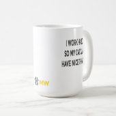 猫ママのためのマグカップ Funny Cat Mom Mug – 私は猫が幸せに暮らせるように頑張っ コーヒーマグカップ (正面右)