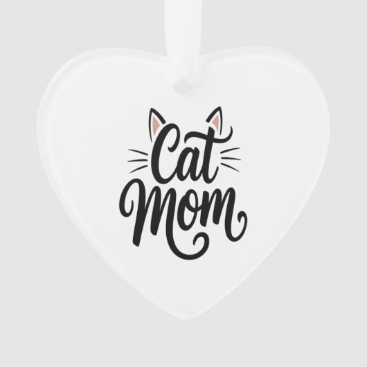 猫ママのひげと耳 オーナメント (正面)