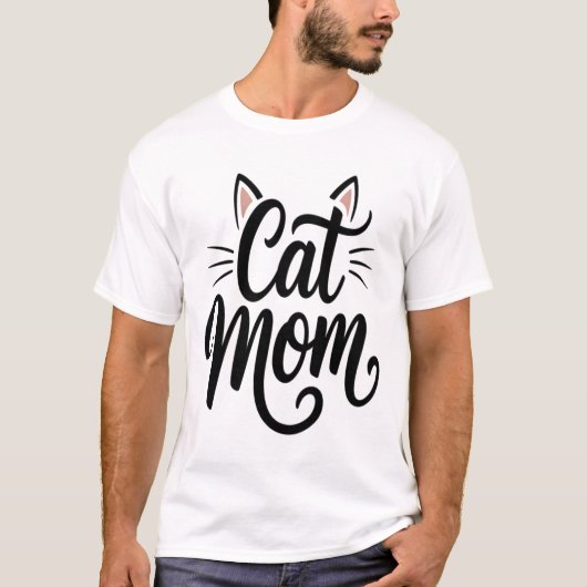 猫ママのひげと耳 Tシャツ (正面)