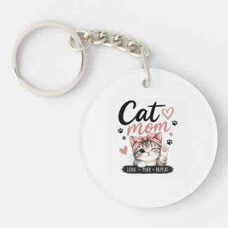 猫ママのキーチェーン キーホルダー