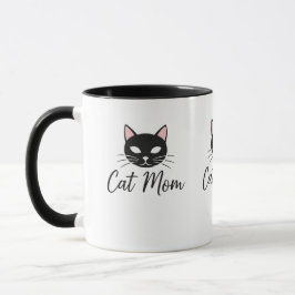 猫ママのコーヒーマグ かわいいペットママのプレゼント マグカップ