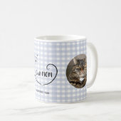猫ママの形とシンプル脚本 コーヒーマグカップ (正面右)