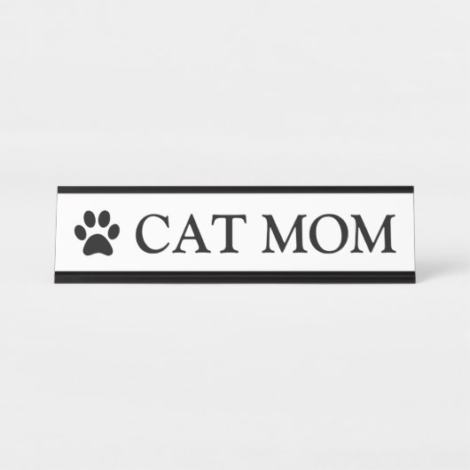 猫ママの足跡 デスクネームプレート (正面)