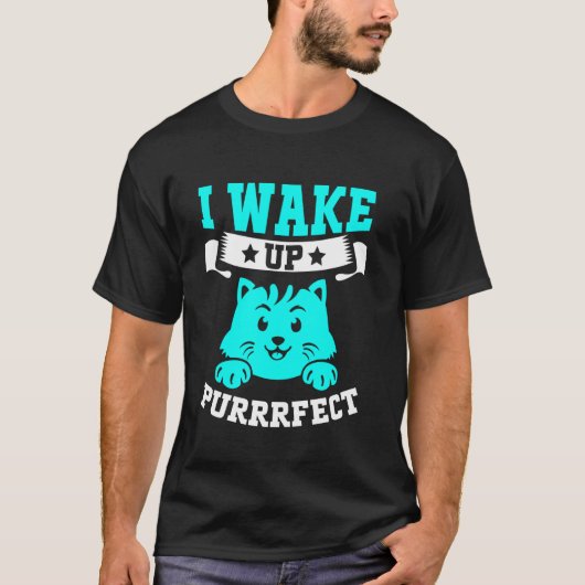 猫ママは朝からにゃんぱら Tシャツ (正面)