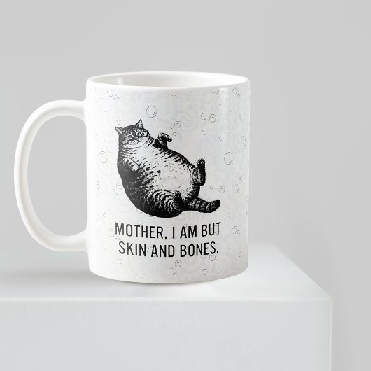 猫ママは骨と皮だけどそれでも愛してる コーヒーマグカップ