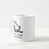 猫ママは骨と皮だけどそれでも愛してる コーヒーマグカップ (正面左)
