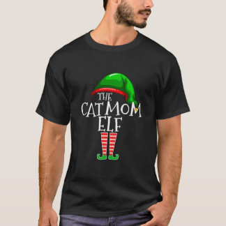 猫ママエルフ グループ クリスマス ファミリーギフト Tシャツ