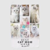 猫ママフォトコラージュ ゴルフタオル (正面)