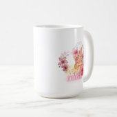 猫マママグカップ – かわいいフローラキッテンコーヒーカップ コーヒーマグカップ (正面右)