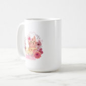 猫マママグカップ – かわいいフローラキッテンコーヒーカップ コーヒーマグカップ (正面左)