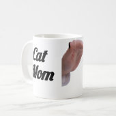 猫マママグ | 手で撫でるかわいい猫好きギフト コーヒーマグカップ (正面左)
