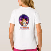 猫ママライフってほんとに笑えるわよね Tシャツ (裏面)