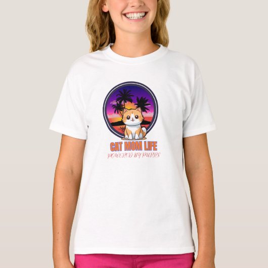 猫ママライフってほんとに笑えるわよね Tシャツ (正面)