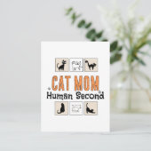猫ママ人間セカンド 楽しい猫ママの自覚 ポストカード (スタンド正面)