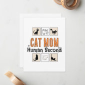 猫ママ人間セカンド 猫好きのための面白いネコママグッズ ノートカード (正面/裏面インサイチュ)
