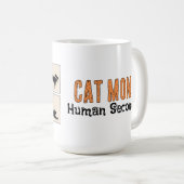 猫ママ人間二番目面白いコーヒーマグ コーヒーマグカップ (正面右)