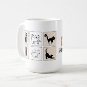 猫ママ人間二番目面白いコーヒーマグ コーヒーマグカップ (正面左)
