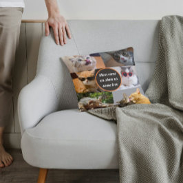 猫ママ可愛いモダンペットパーソナライズされたフォトコラージュ クッション