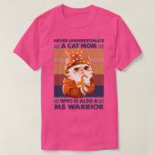 猫ママ多発性硬化症認識度男性へwom tシャツ (デザイン正面)