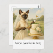猫ママ女性ゴルファー用ゴルフバチェロレッテ ポストカード (正面/裏面)