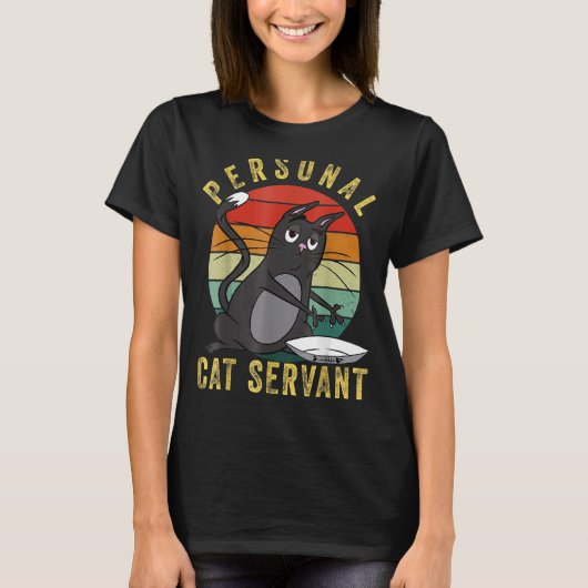 猫ママ子猫の飼い主 Tシャツ (正面)