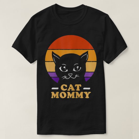猫ママ子猫ラブデザイン Tシャツ (デザイン正面)