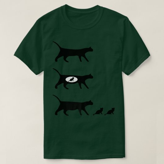 猫ママ子猫 Tシャツ (デザイン正面)