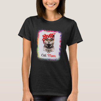 猫ママ愛Rパパ男の子ガールIe染料漂白エド Tシャツ