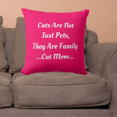 猫ママ猫が家族を可愛いピンクにおもしろいする クッション
