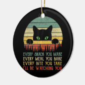 猫ママ猫マおもしろいマが作るスナック セラミックオーナメント (左)