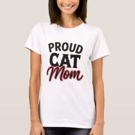 猫ママ誇りを持つ かわいい猫好きの言葉 Tシャツ