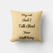 猫ママ贈り物ペットの友達がBFFかわいいテンプレート クッション (正面)