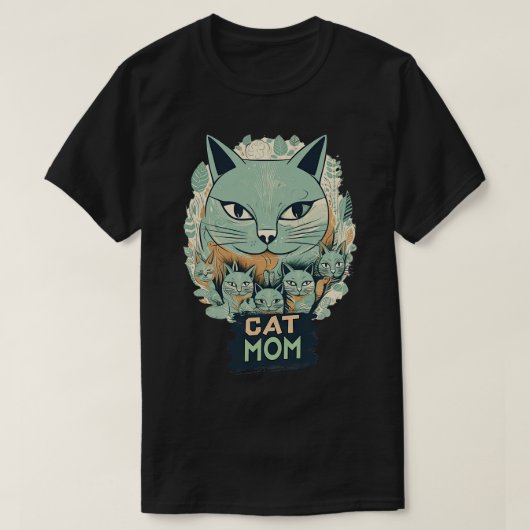 猫ママ2 Tシャツ (デザイン正面)