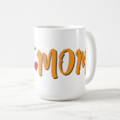 猫ママ – オプションのパーソナライズ付きかわいい猫 コーヒーマグカップ (正面右)