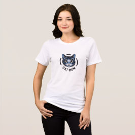 猫ママ グラフィックTシャツ 女性用 トライブレンドTシャツ