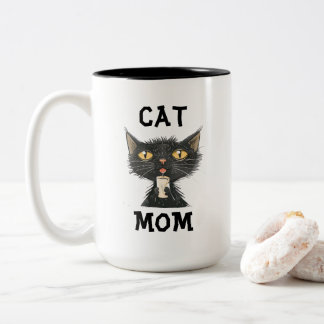 猫ママ コーヒーマグ ツートーンマグカップ