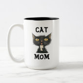 猫ママ コーヒーマグ ツートーンマグカップ (左)