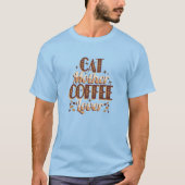 猫ママ コーヒー大好き Tシャツ (正面)