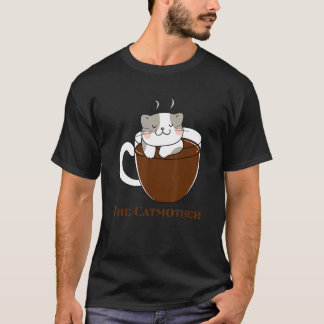 猫ママ ネコ母さん クレイジー コーヒー 猫のママ キティ Tシャツ