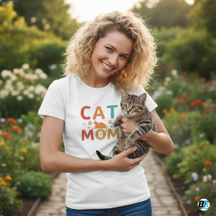 猫ママ ベスト ミニマリスト エレガント 女性 Tシャツ