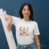 猫ママ ベスト ミニマリスト エレガント 女性 Tシャツ