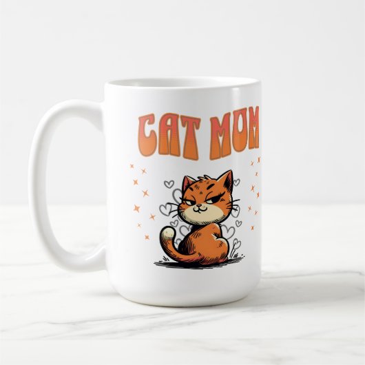 猫ママ | 子猫恋人 | ペットママ コーヒーマグカップ (左)