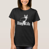 猫ママ - 怠惰なネコのラグ・ライフ・ユーモア Tシャツ (正面)